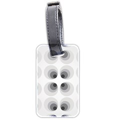 Hole Black Eye Grey Circle Luggage Tags (two Sides)