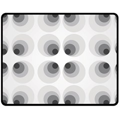 Hole Black Eye Grey Circle Double Sided Fleece Blanket (medium)  by Alisyart