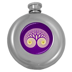 Glynnset Royal Purple Round Hip Flask (5 Oz) by Alisyart