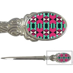 Green Pink Shapes                                 			letter Opener by LalyLauraFLM