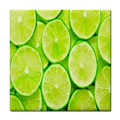 Green Lemon Slices Fruite Tile Coasters by Alisyart