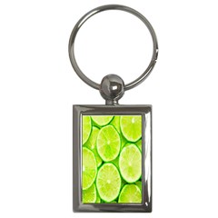 Green Lemon Slices Fruite Key Chains (rectangle)  by Alisyart