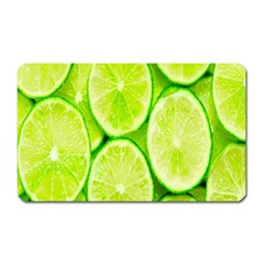 Green Lemon Slices Fruite Magnet (rectangular)