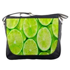 Green Lemon Slices Fruite Messenger Bags