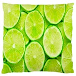 Green Lemon Slices Fruite Standard Flano Cushion Case (One Side) Front