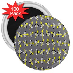 Illusory Motion Of Each Grain Arrow Grey 3  Magnets (100 Pack)