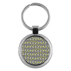 Illusory Motion Of Each Grain Arrow Grey Key Chains (round) 