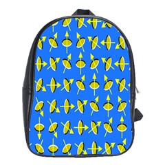 Illusory Motion Of Each Grain Arrow Blue School Bags (xl)  by Alisyart