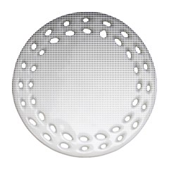 Halftone Simple Dalmatians Black Circle Ornament (round Filigree)