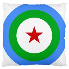 Roundel Of Djibouti Air Force  Large Flano Cushion Case (one Side) by abbeyz71