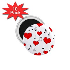 Love Song Pattern 1 75  Magnets (10 Pack)  by Valentinaart