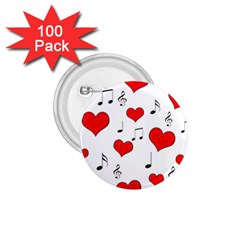 Love Song Pattern 1 75  Buttons (100 Pack)  by Valentinaart