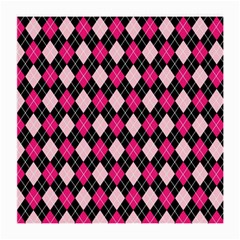 Argyle Pattern Pink Black Medium Glasses Cloth by Nexatart