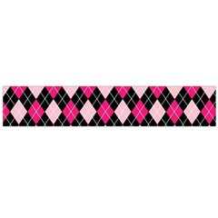 Argyle Pattern Pink Black Flano Scarf (large) by Nexatart