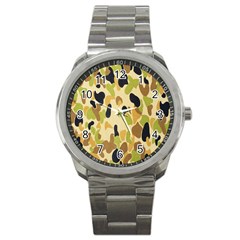 Army Camouflage Pattern Sport Metal Watch by Nexatart