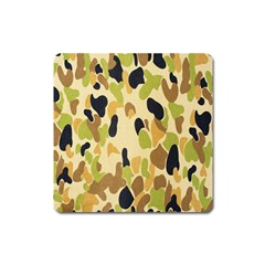 Army Camouflage Pattern Square Magnet by Nexatart