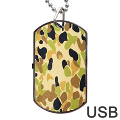 Army Camouflage Pattern Dog Tag Usb Flash (two Sides)