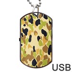 Army Camouflage Pattern Dog Tag USB Flash (Two Sides) Front