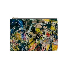 Art Graffiti Abstract Vintage Cosmetic Bag (medium)  by Nexatart