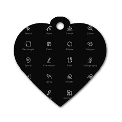 Art Desktop Icons Vector Clipart Dog Tag Heart (two Sides)