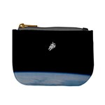 Astronaut Floating Above The Blue Planet Mini Coin Purses Front
