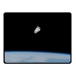 Astronaut Floating Above The Blue Planet Fleece Blanket (Small) 50 x40  Blanket Front