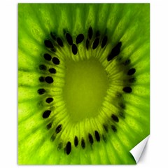 Kiwi Fruit Slices Cut Macro Green Canvas 16  X 20   by Alisyart