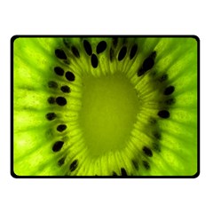 Kiwi Fruit Slices Cut Macro Green Fleece Blanket (small)