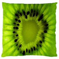 Kiwi Fruit Slices Cut Macro Green Large Cushion Case (two Sides)