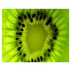 Kiwi Fruit Slices Cut Macro Green Double Sided Flano Blanket (medium)  by Alisyart