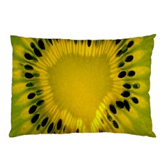 Kiwi Fruit Slices Cut Macro Green Yellow Pillow Case (two Sides) by Alisyart