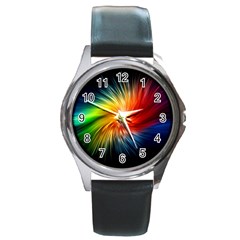 Lamp Light Galaxy Space Color Round Metal Watch by Alisyart