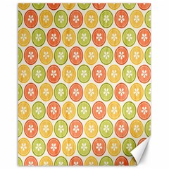 Lime Orange Fruit Slice Color Canvas 16  X 20  