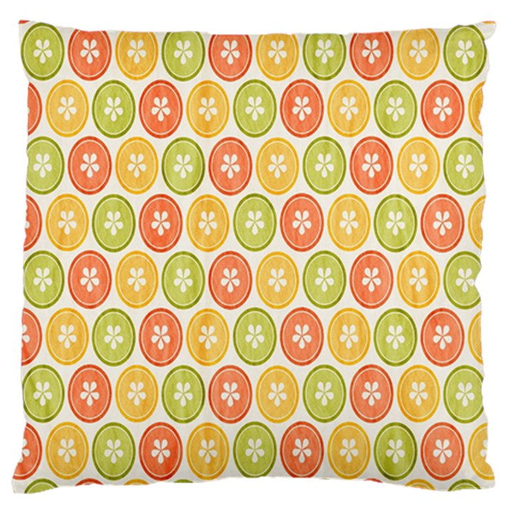 Lime Orange Fruit Slice Color Large Cushion Case (Two Sides)