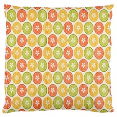 Lime Orange Fruit Slice Color Large Flano Cushion Case (one Side) by Alisyart