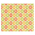 Lime Orange Fruit Slice Color Double Sided Flano Blanket (Small)  50 x40  Blanket Back