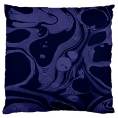 Marble Blue Marbles Large Cushion Case (one Side)