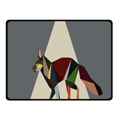 Nature Animals Artwork Geometry Triangle Grey Gray Fleece Blanket (small)