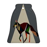 Nature Animals Artwork Geometry Triangle Grey Gray Bell Ornament (Two Sides) Front