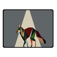 Nature Animals Artwork Geometry Triangle Grey Gray Double Sided Fleece Blanket (small) 