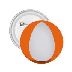 Orange White Egg Easter 2 25  Buttons