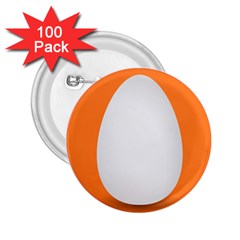 Orange White Egg Easter 2 25  Buttons (100 Pack) 