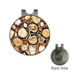 Natural Agate Mosaic Hat Clips With Golf Markers