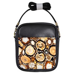 Natural Agate Mosaic Girls Sling Bags