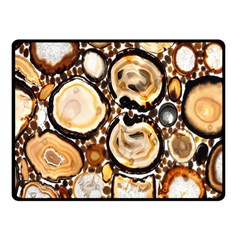 Natural Agate Mosaic Double Sided Fleece Blanket (small)  by Alisyart