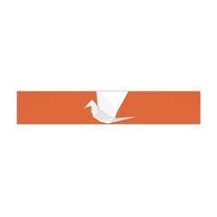 Origami Bird Animals White Orange Flano Scarf (mini)