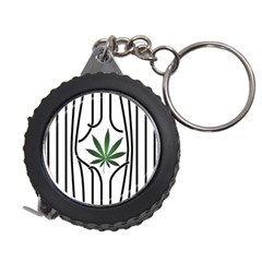 Marijuana Jail Leaf Green Black Measuring Tapes