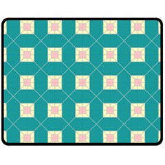 Regular Triangulation Plaid Blue Fleece Blanket (medium)  by Alisyart