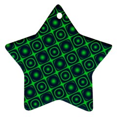 Plaid Green Light Star Ornament (two Sides)