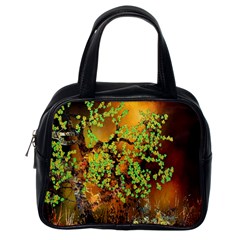Backdrop Background Tree Abstract Classic Handbags (one Side) by Nexatart